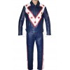 Evel The Legendary Daredevil Wembley Edition Blue Leather Two Piece Motorcycle Suit